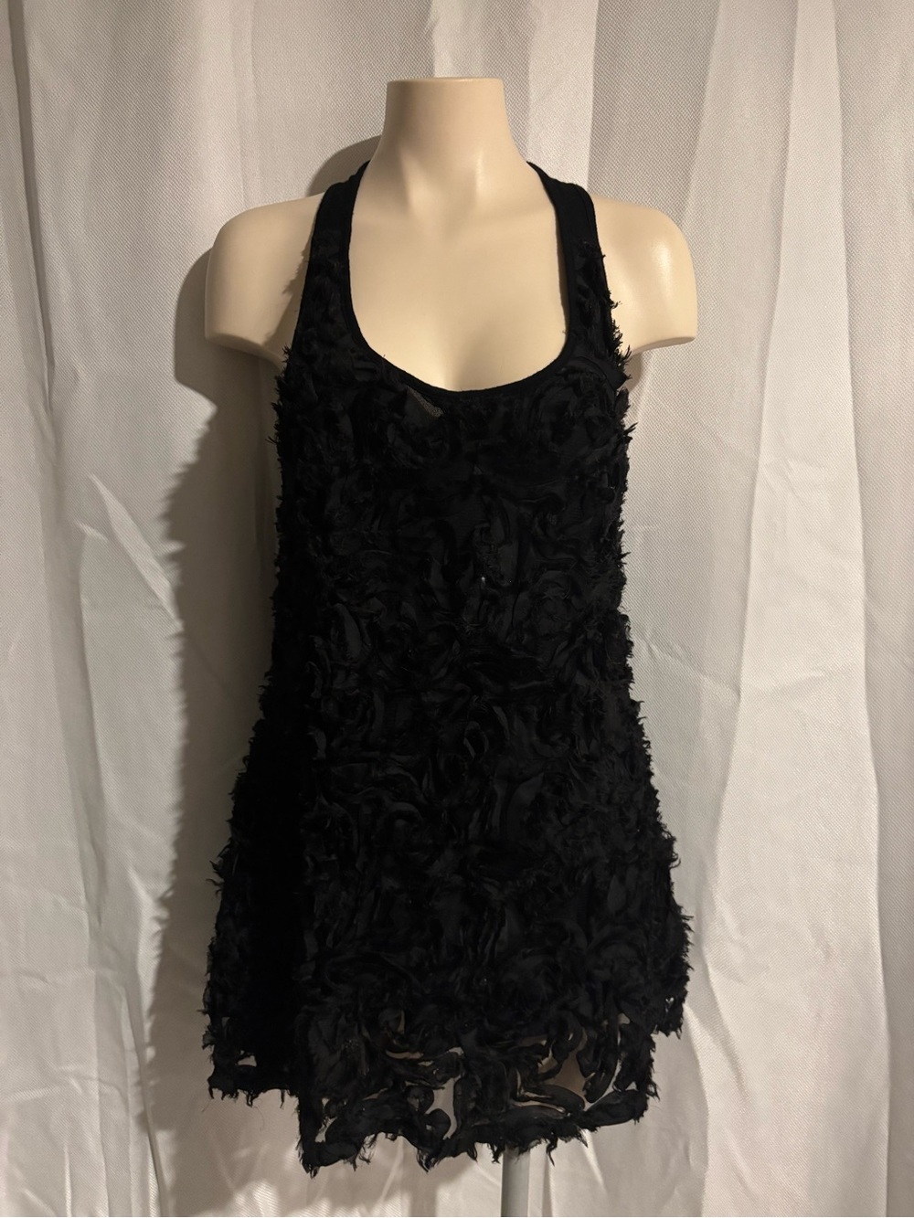 UK2LA Black Womens mini dress, floral texture